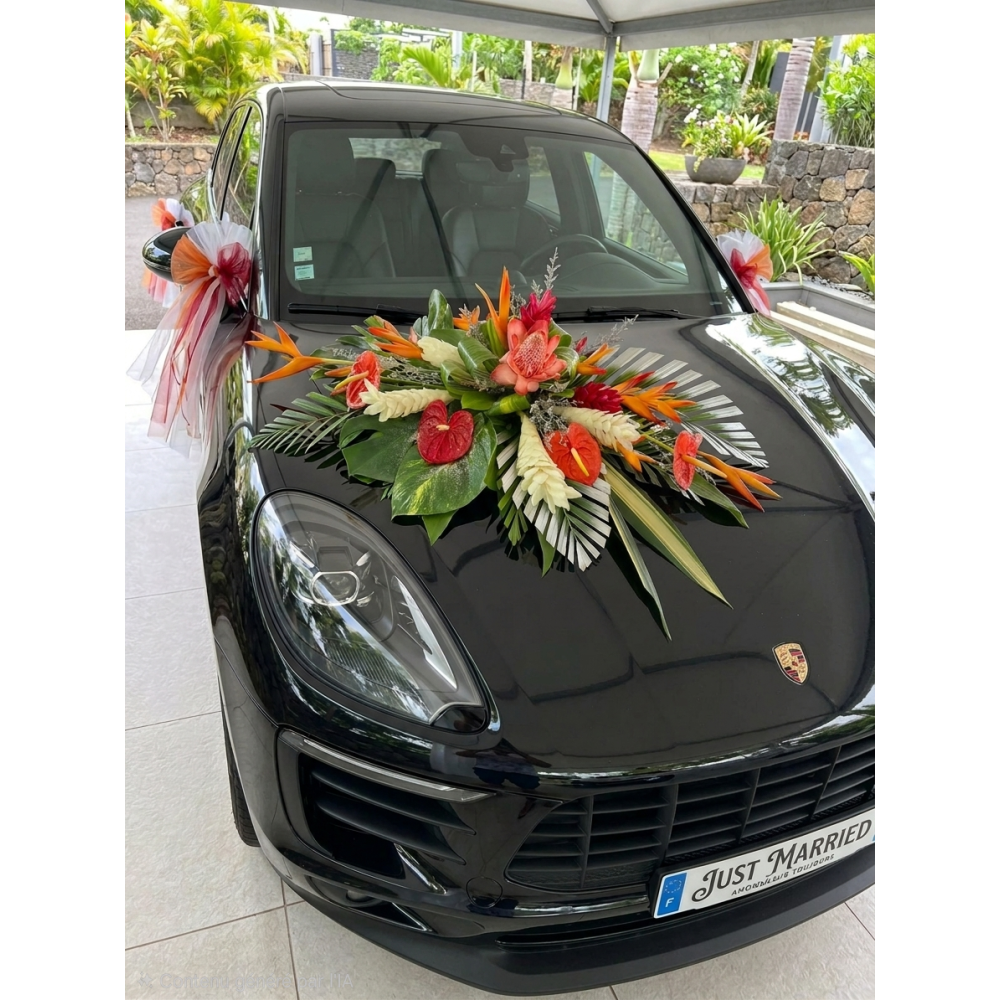 Décoration voiture des Mariés